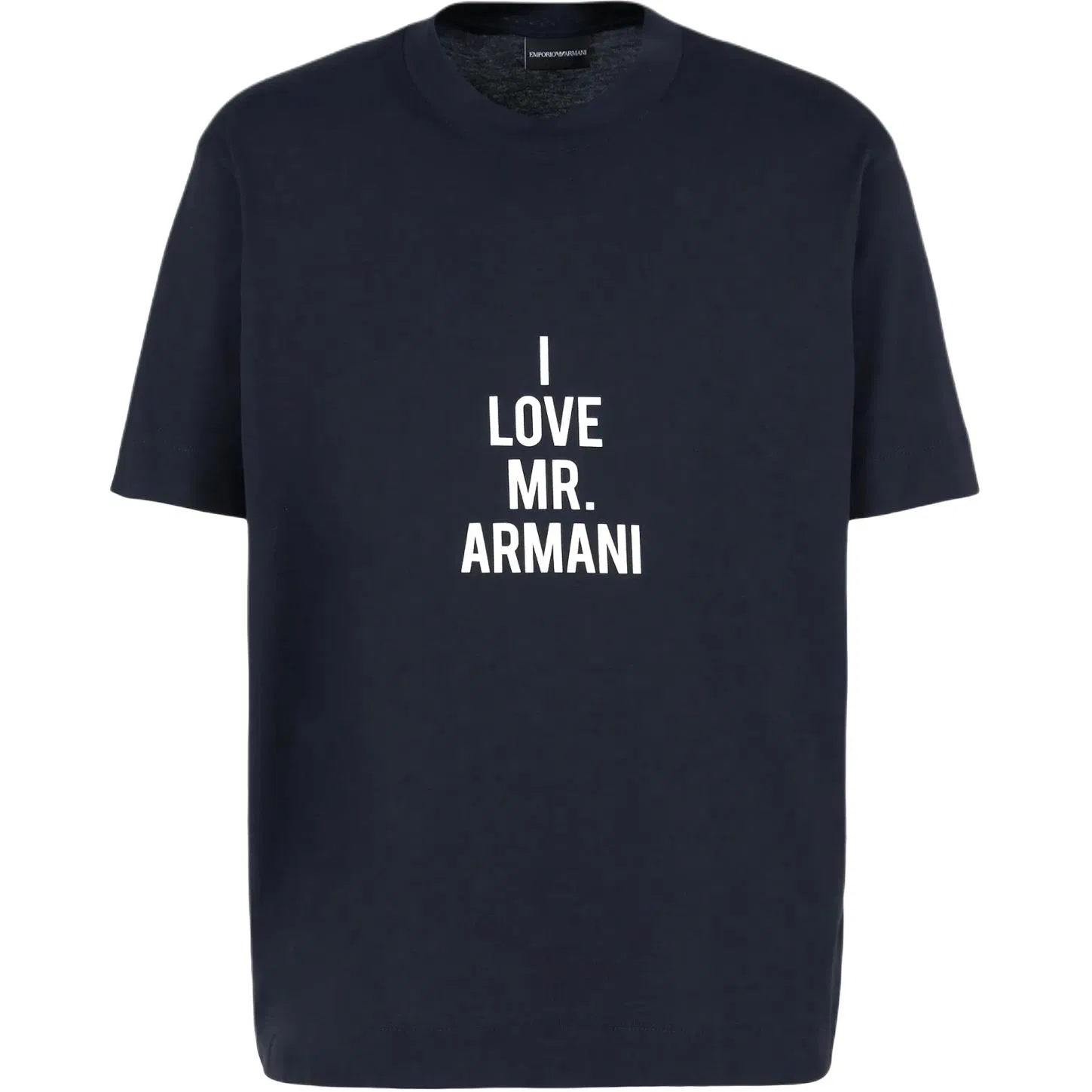 Футболка I Love Mr Armani с круглым вырезом EMPORIO ARMANI, Marine Blue