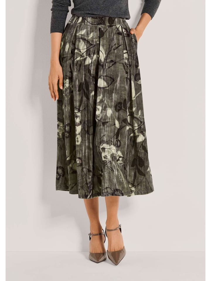 

MADELEINE Элегантная юбка миди с цветочным узором, свинцово-серого/многоцветного цвета