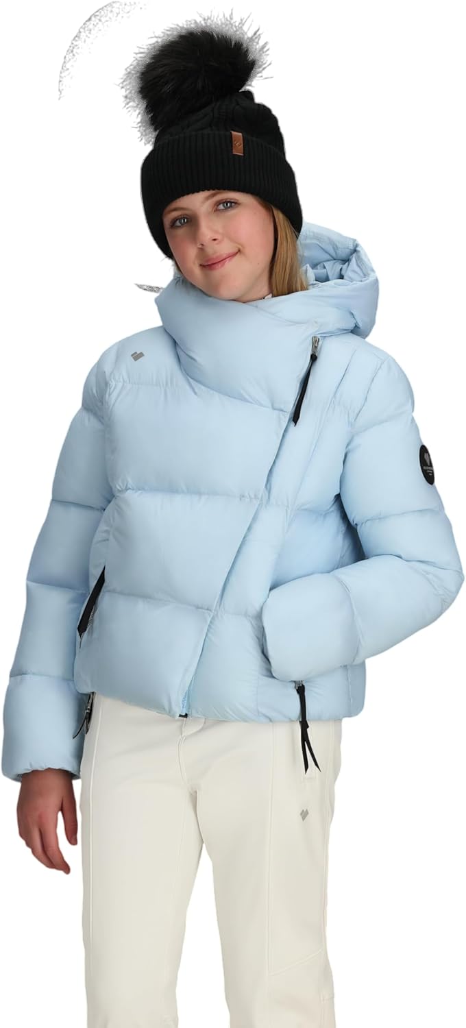 

Горнолыжная куртка Obermeyer Girls Isla, утепленная и водонепроницаемая, с системой продленного ношения, Blue Iceberg