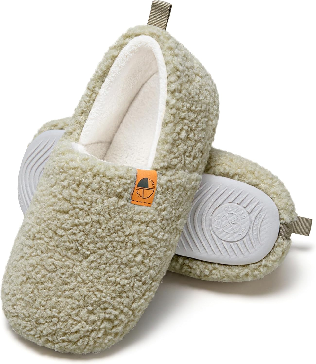 

Домашние тапочки для женщин и мужчин, легкие, с эффектом памяти, теплые закрытые тапочки с мягким флисом для использования дома и на улице Fhilepon, зеленый