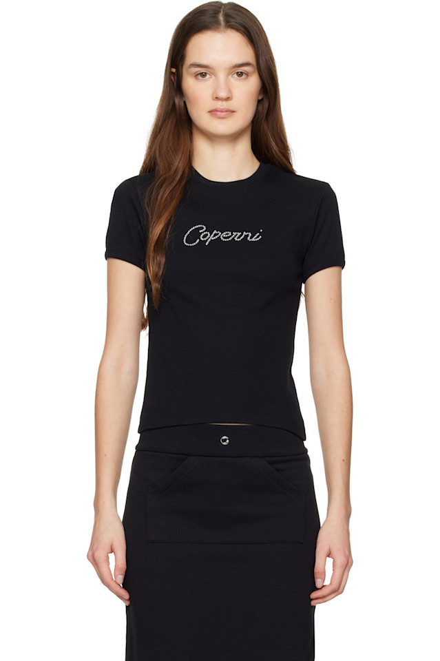 

Детская хрустальная футболка Coperni, черный