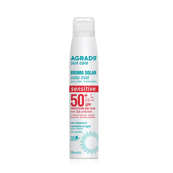 

Солнечный туман Spf 50+ Sensitive Agrado, 200 ml