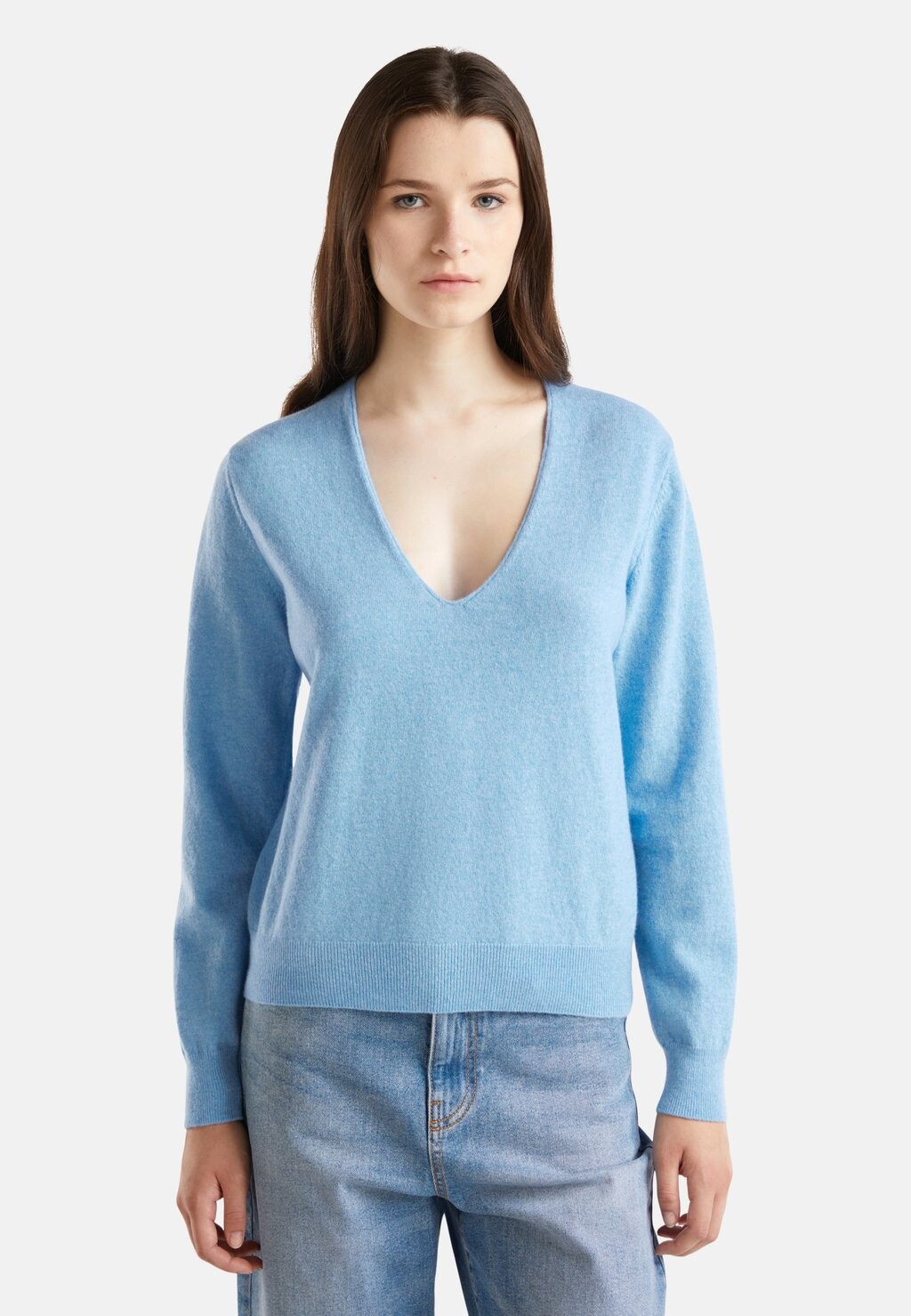 

Джемпер V-NECK United Colors of Benetton, синий