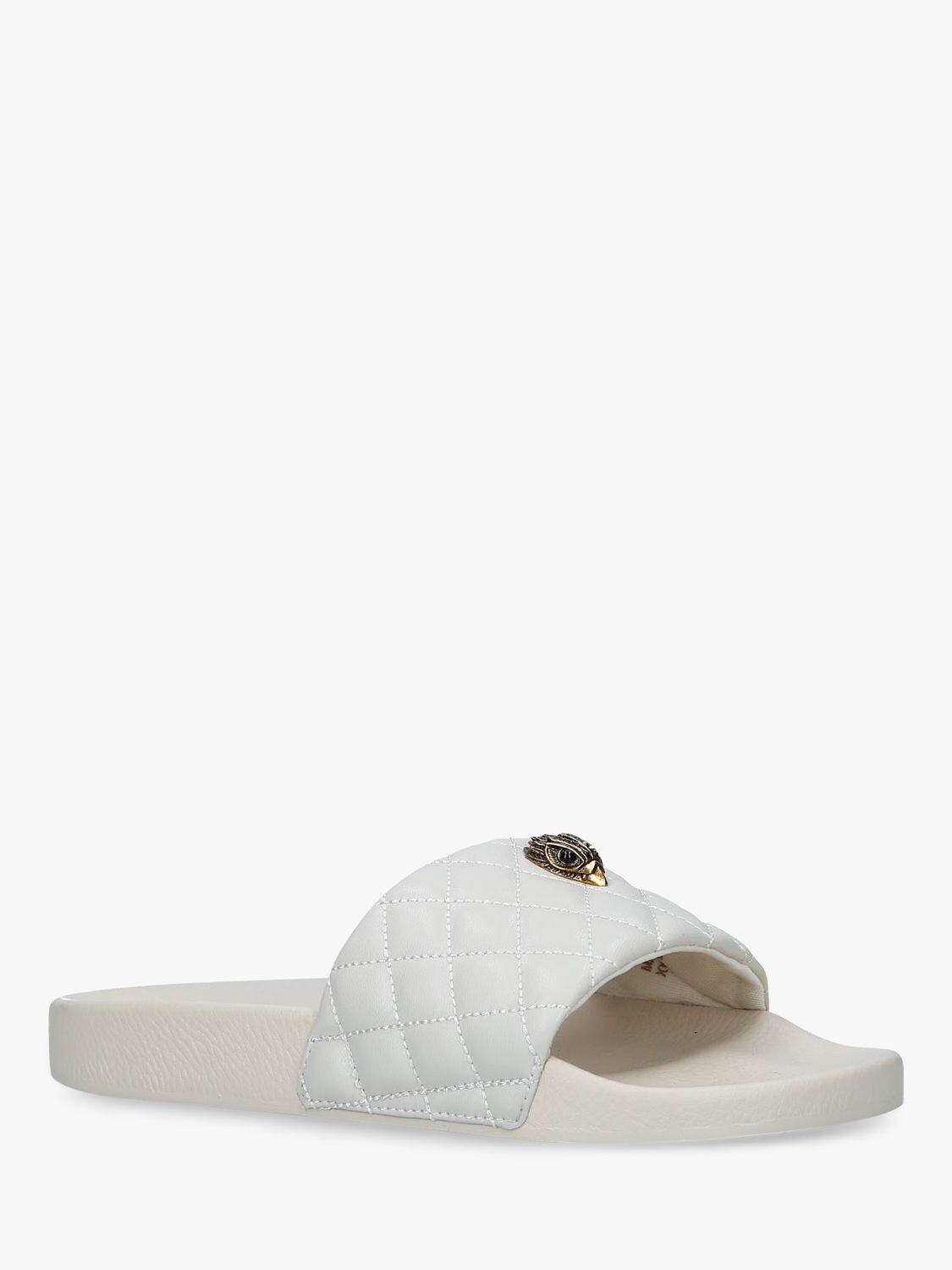 Kurt Geiger London Meena Eagle Стеганые шлепанцы, натуральная замазка — фото 4