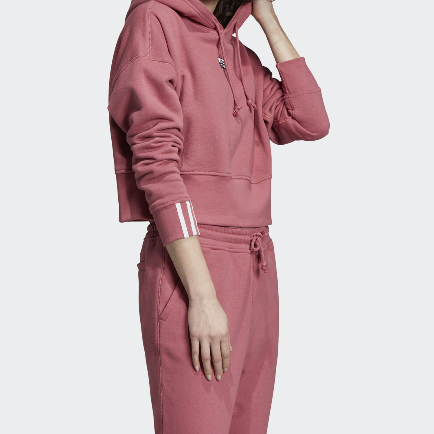 RYV Свитшот Женский Тёмный Красновато-Фиолетовый Adidas Originals — фото 4