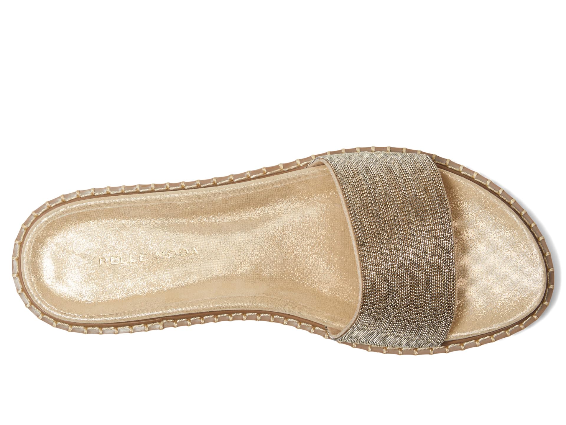 Тапочки Pelle Moda Nyra, цвет Platinum Gold — фото 2