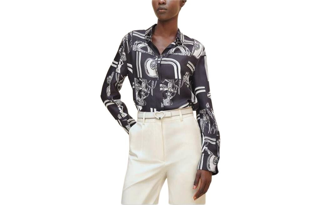 

Рубашка женская черная/синяя Hermes