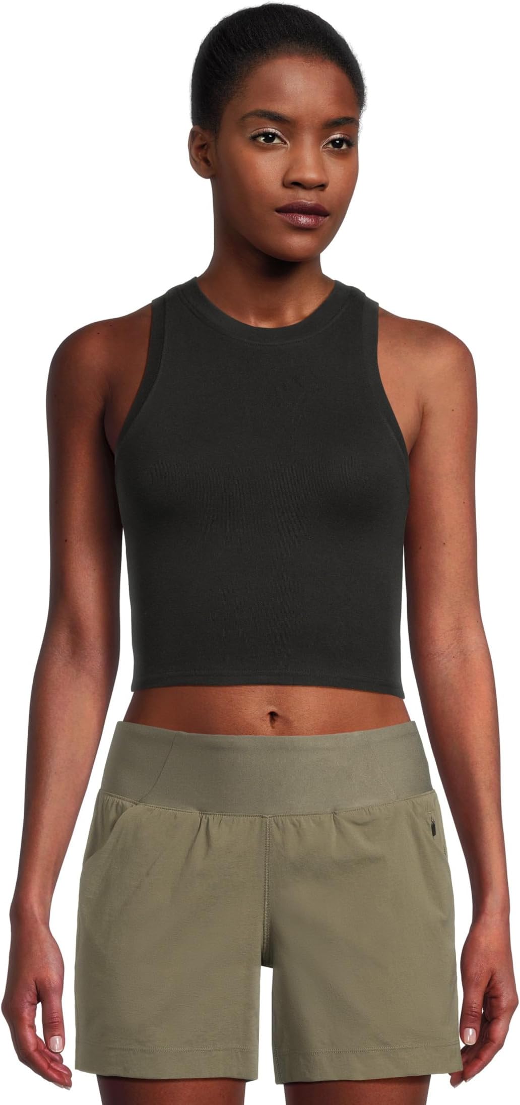 

Топ Prana Lotus High Neck Tank, черный