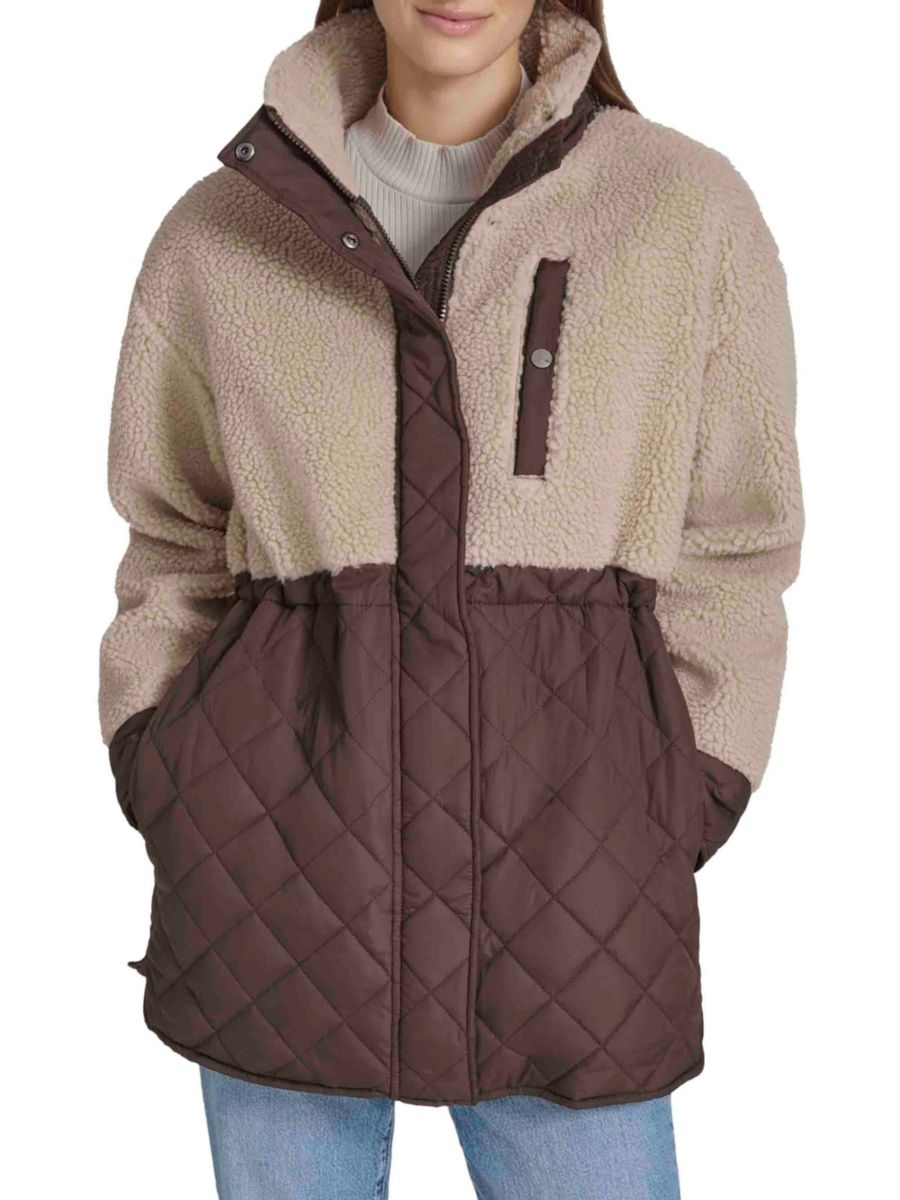 

Куртка из искусственного меха в смешанной технике Andrew Marc Sport, цвет Beige Multicolor, Бежевый, Куртка из искусственного меха в смешанной технике Andrew Marc Sport, цвет Beige Multicolor