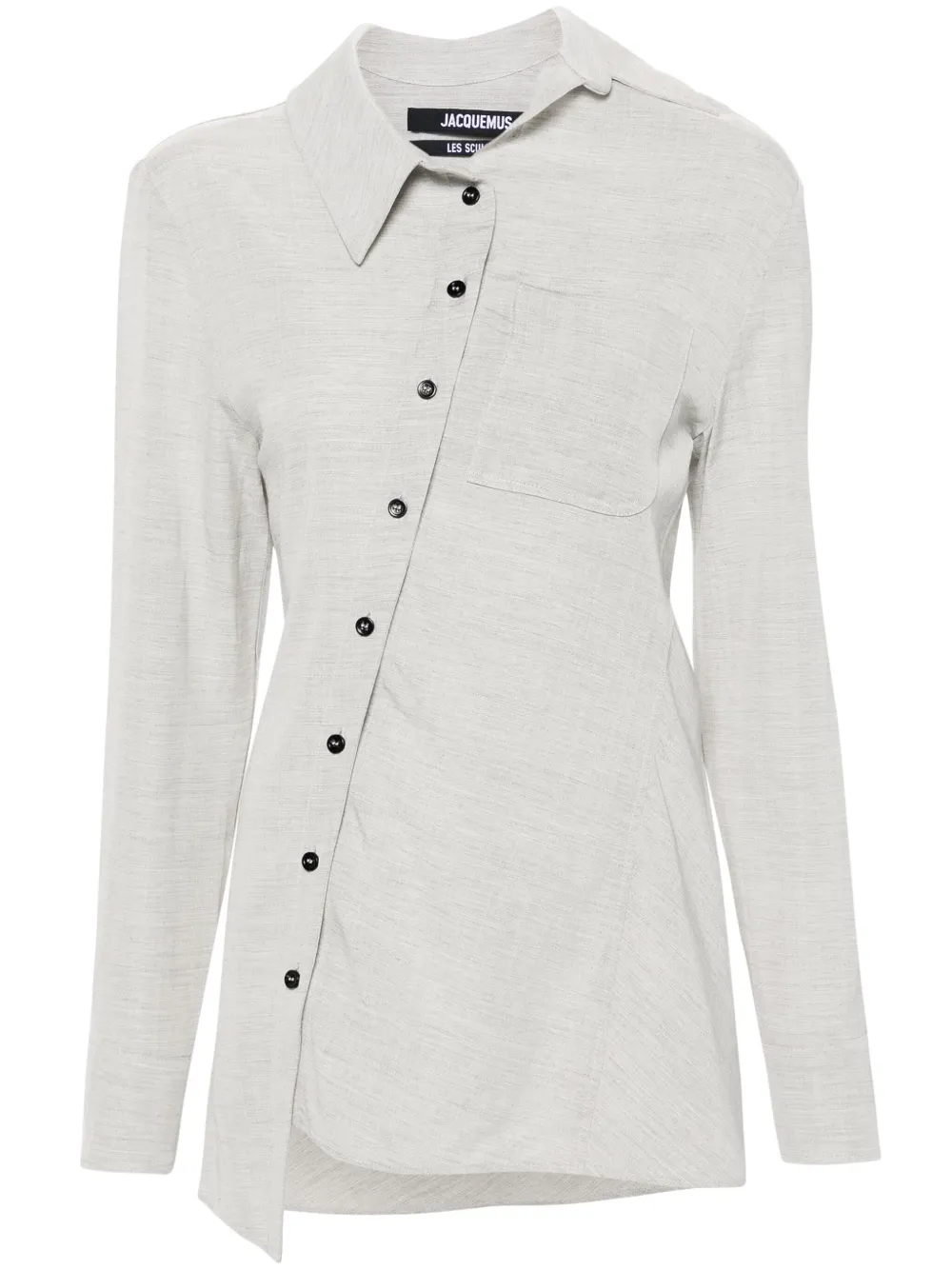 

Рубашка La chemise Pablo асимметричного кроя JACQUEMUS, серый