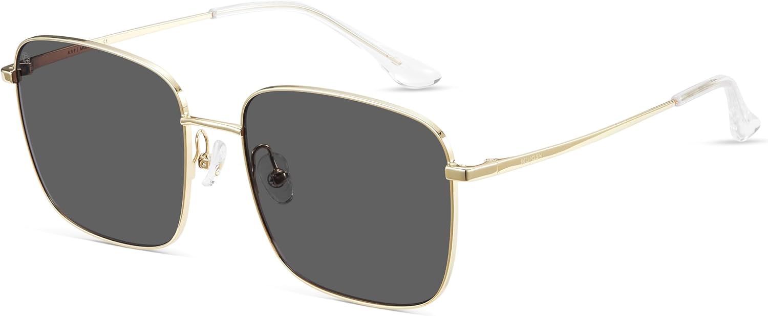 

Модные большие квадратные солнцезащитные очки MUJOSH для женщин и мужчин, ретро, ​​с большими плоскими линзами и защитой от УФ-излучения, бренд EssilorLuxottica, Dawn Gold/Pure Gray