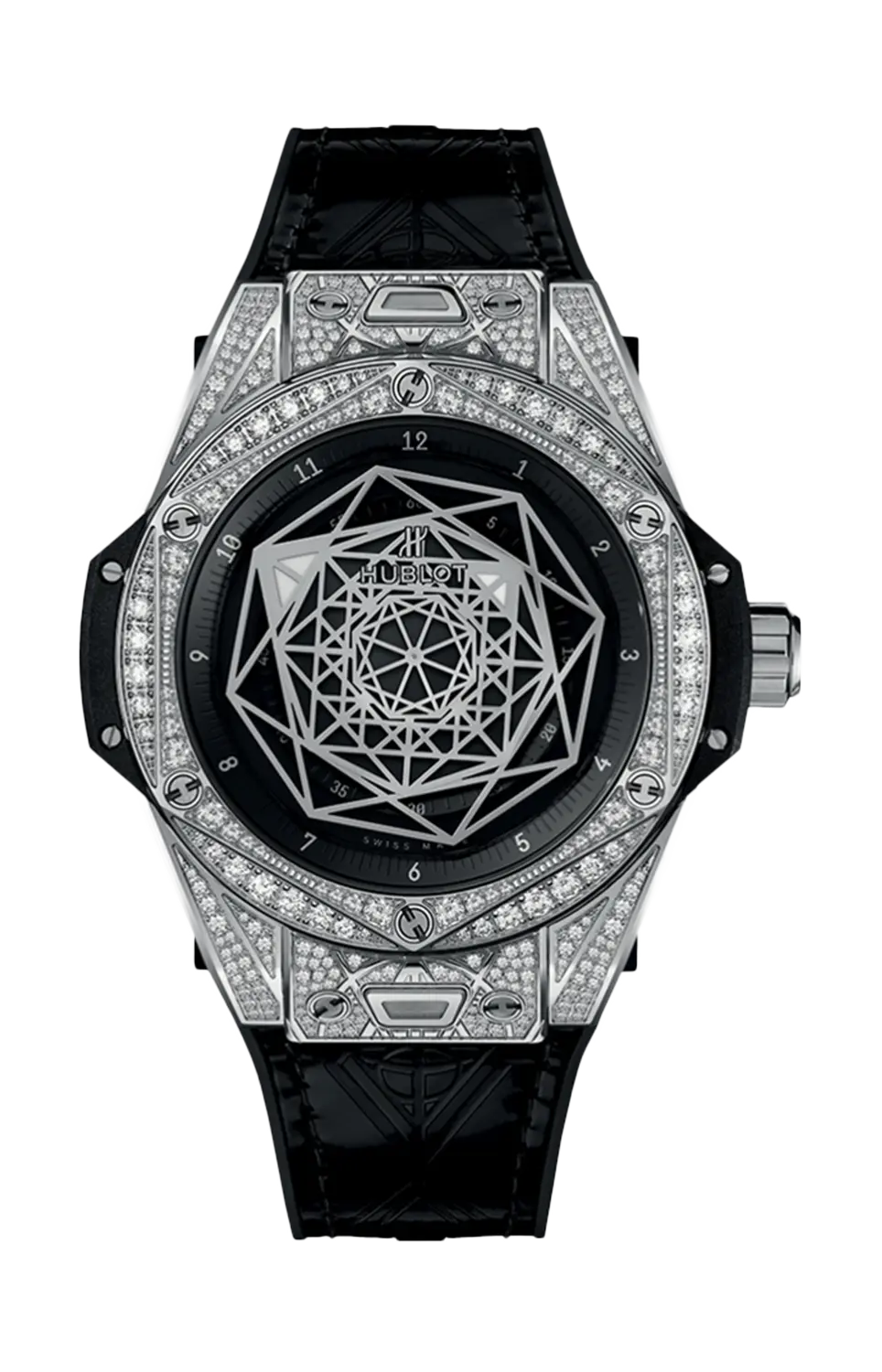 

Часы big bang sang bleu steel pavé Hublot