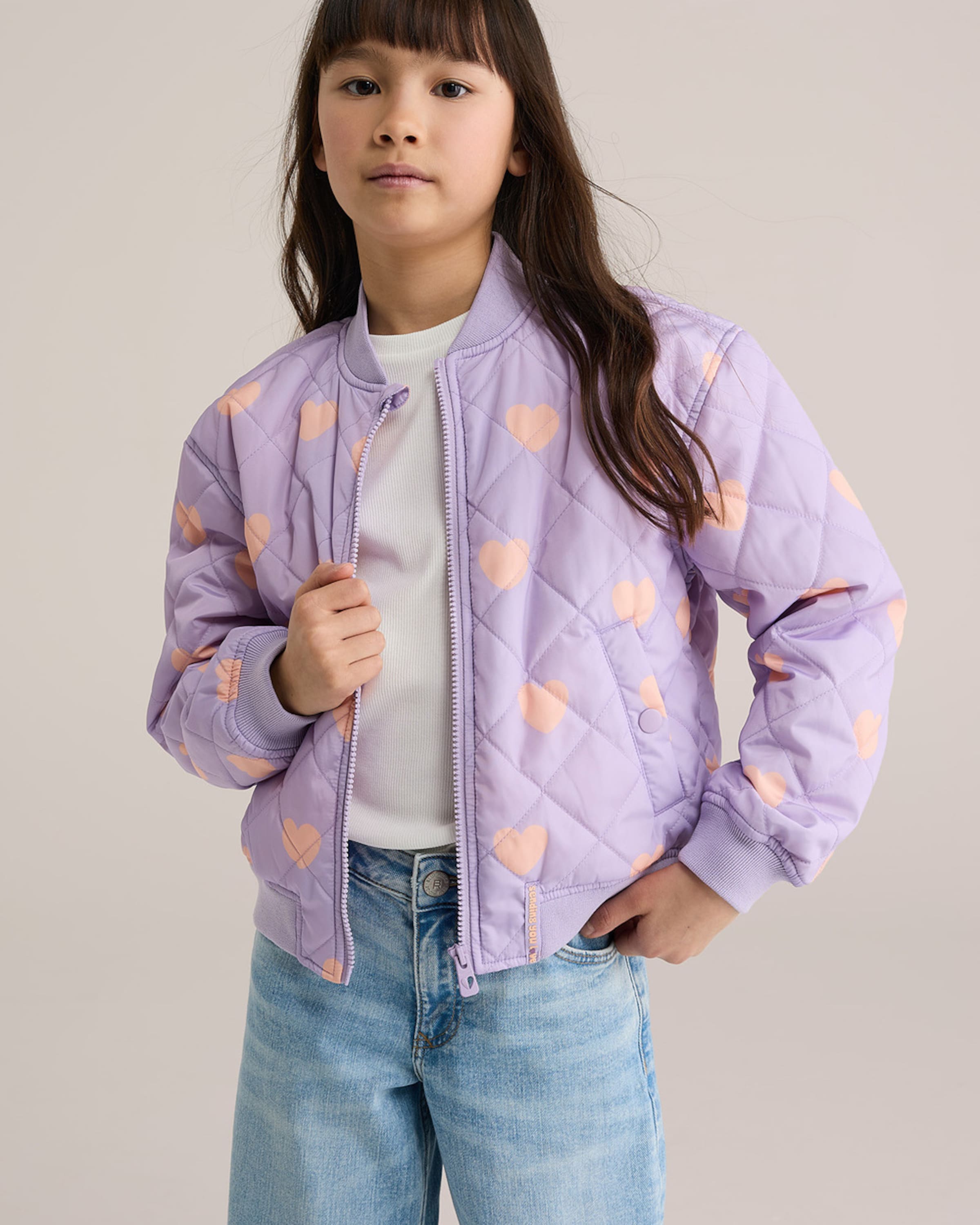 

WE Fashion Межсезонная куртка в цвете лаванда