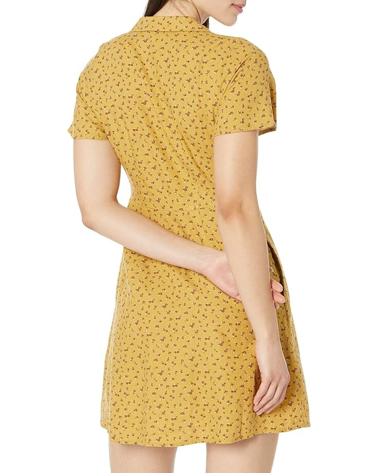 

Платье Madewell Kathy Short Sleeve Retro Midi Shirtdress - Print, цвет Earthen Gold