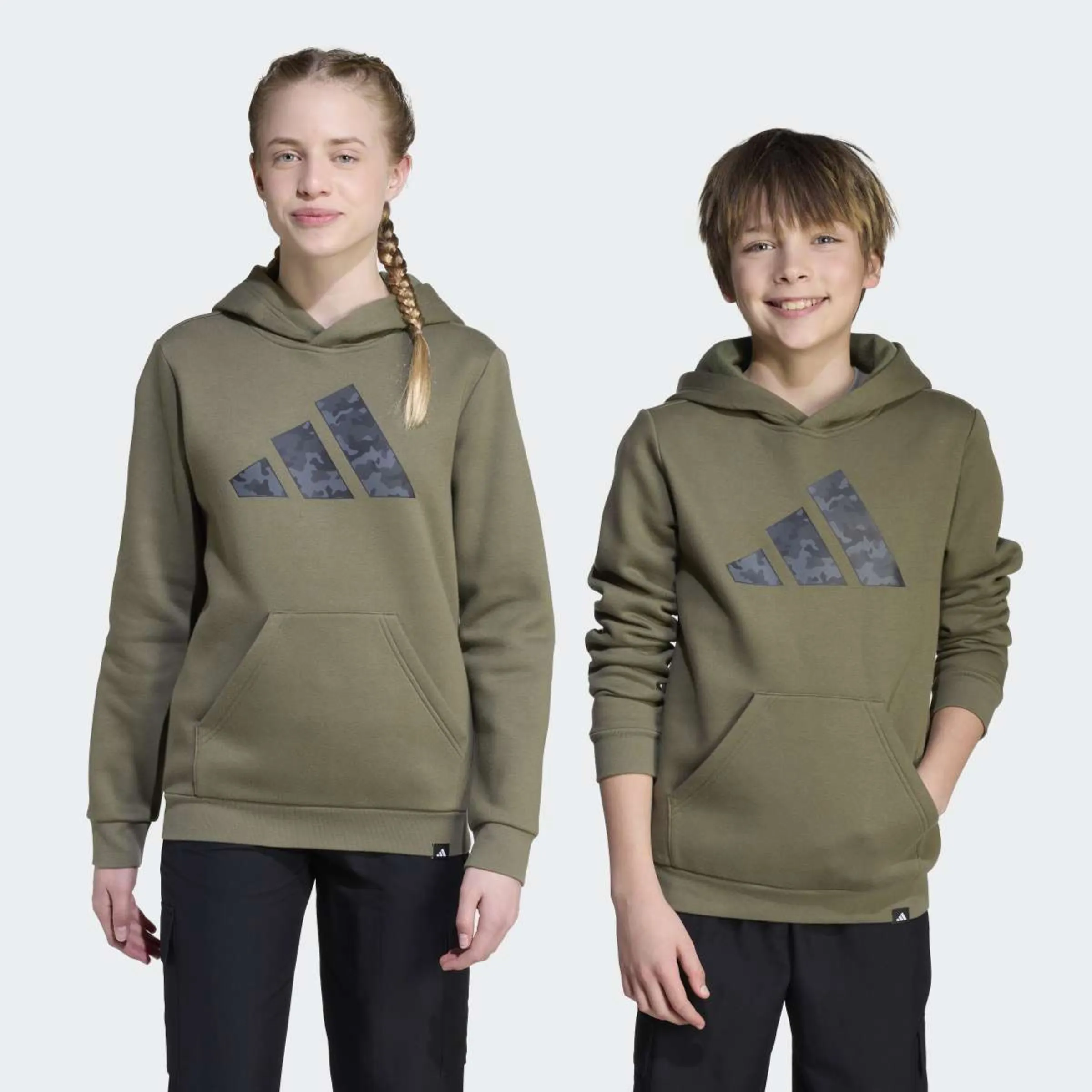 

Детская толстовка с камуфляжным принтом Kids Adidas, зеленый