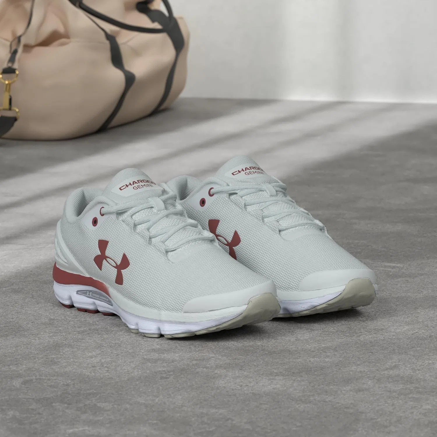 Мужские кроссовки Under Armour Charged Gemini 2020, 2-White Cinna Red 103 — фото 2
