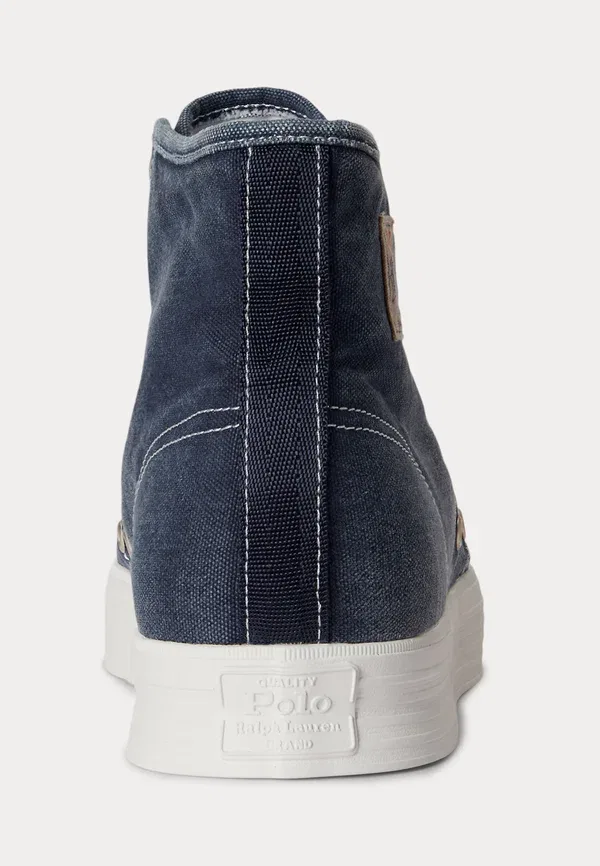Кроссовки высокие Ayers canvas high top sneaker high top trainers Polo Ralph Lauren, темно-синий — фото 3