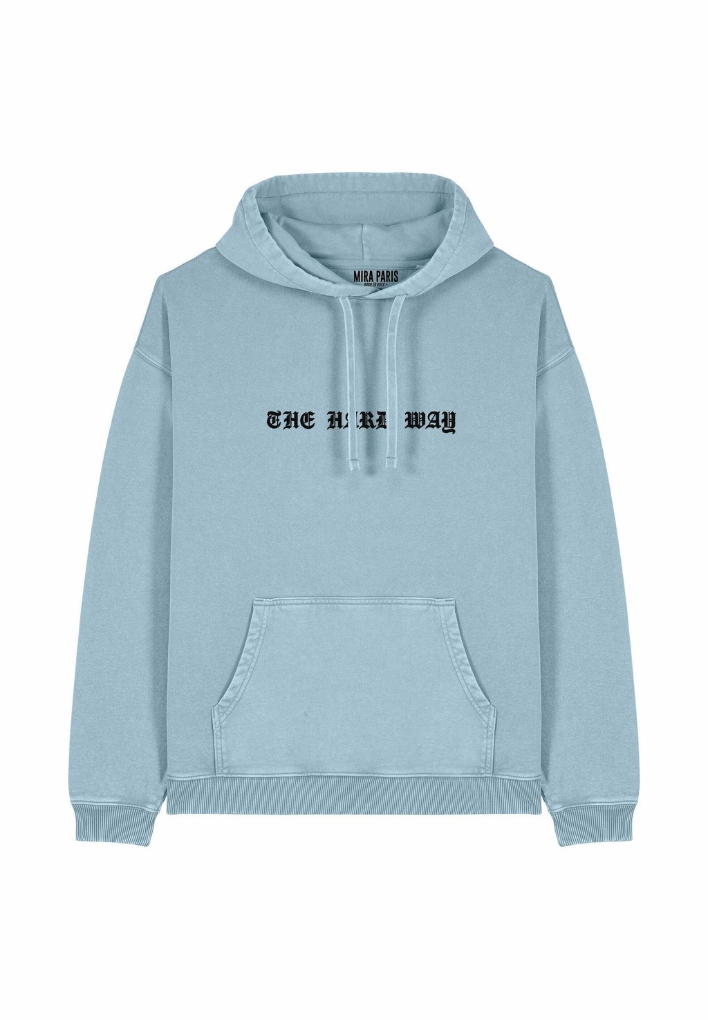 

Толстовка THE HARD WAY EMBROIDERY UNISEX VINTAGE con cappuccio Mira Paris, светло-голубой
