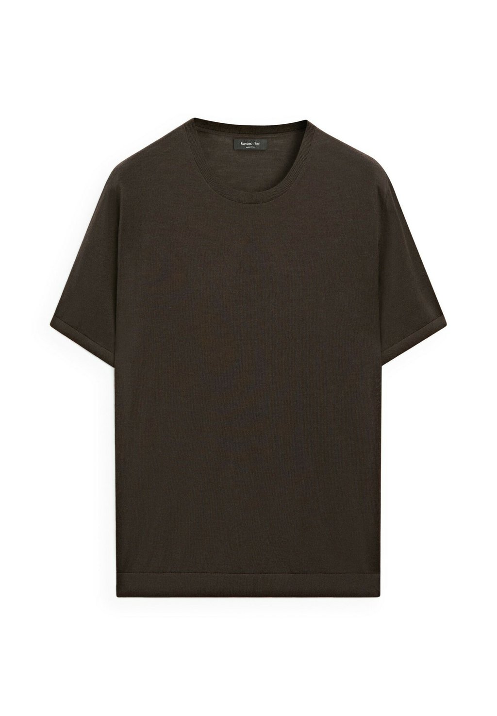 

Базовая футболка SHORT SLEEVE Massimo Dutti, темно-коричневый