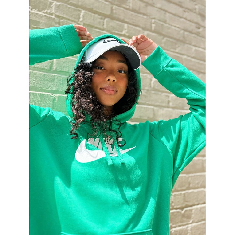 Женская флисовая худи с большим логотипом Nike Sportswear Club, черный — фото 4