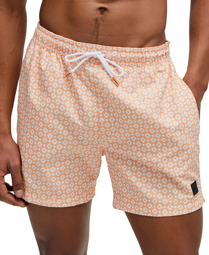 

Мужские плавки с микро-принтом, быстросохнущие Hugo Boss, оранжевый