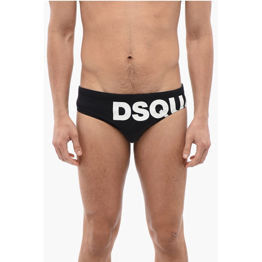 

Однотонные плавки с контрастным логотипом Dsquared2, Black