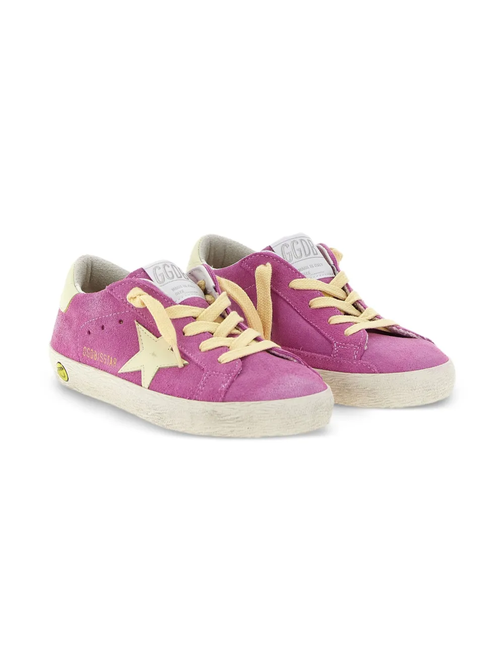 

Замшевые кеды Super-Star на шнуровке Golden Goose Kids, розовый