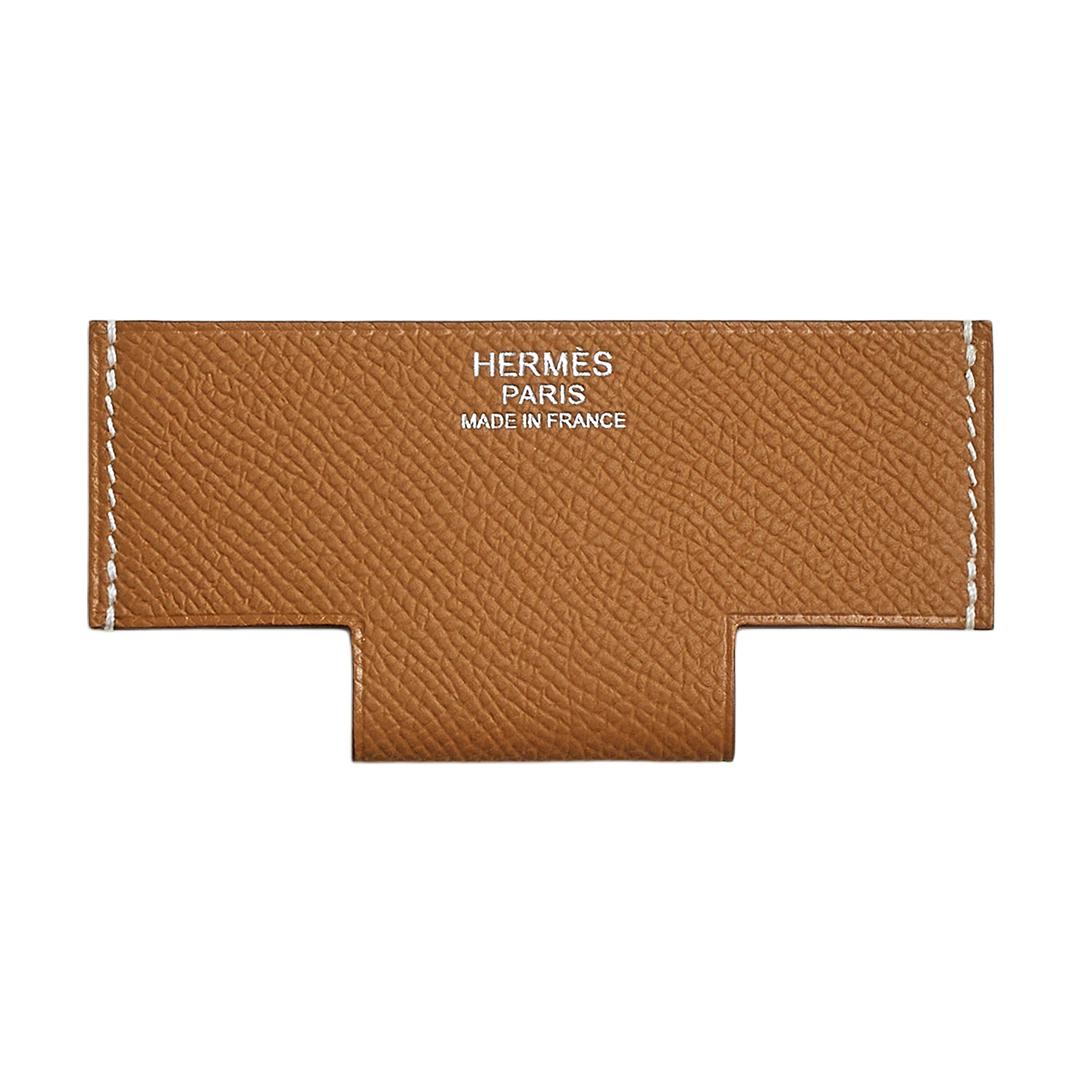 

HERMES Кожаный картхолдер женский, 37 Gold Gold Brown