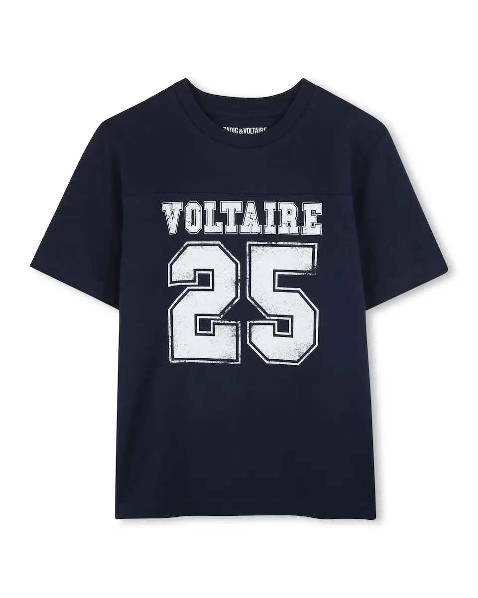 

100% хлопок футболка для мальчиков с короткими рукавами Zadig & Voltaire, тёмно-синий
