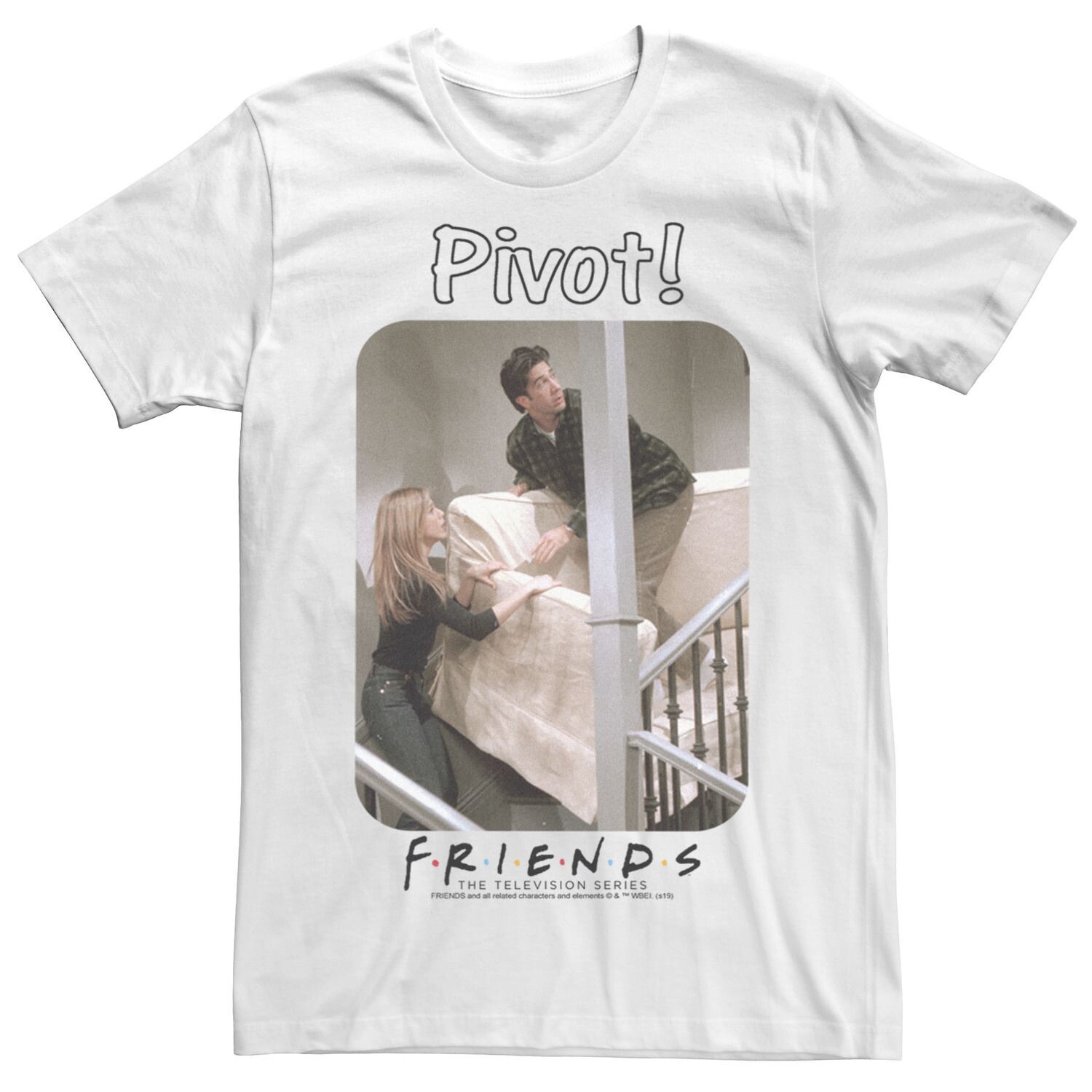 

Мужская футболка с портретом Friends's Couch Pivot Licensed Character