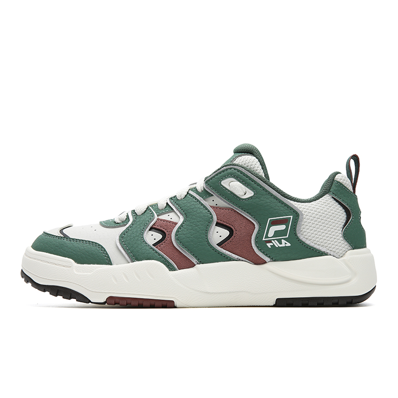 

FILA BRACE Coverage Abrasion Resistant Lightweight Low top Skateboard Shoes Men's Gray Green