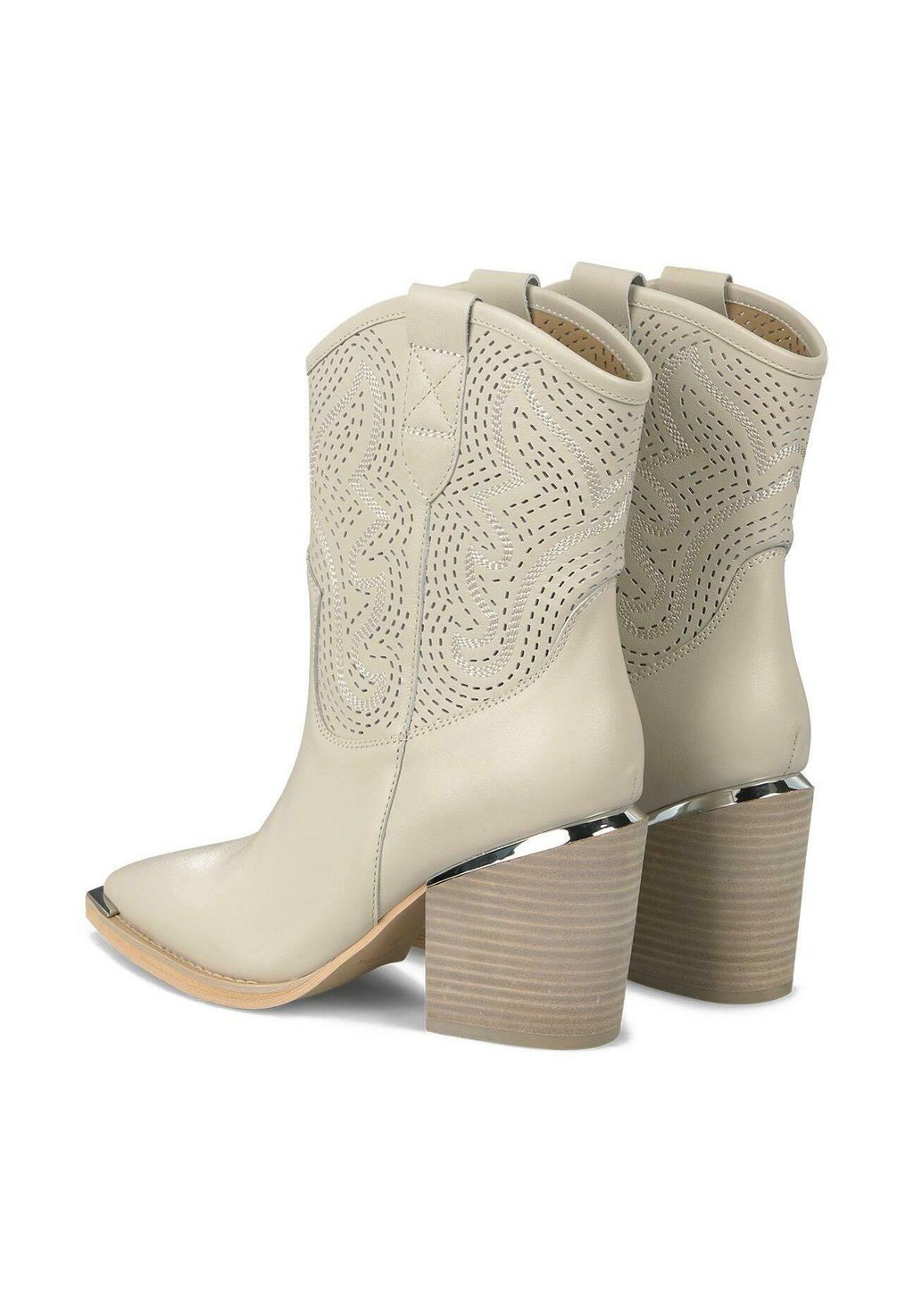 Ковбойские/байкерские ботинки High heeled ankle boots Alma en Pena, белый — фото 4