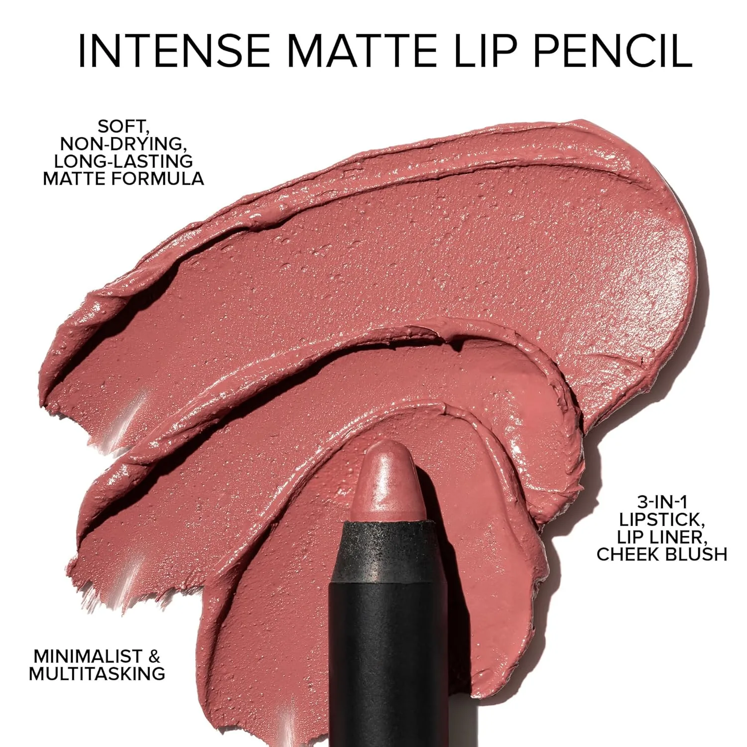 Nudestix Intense Matte Lip + Cheek Pencil - 3-в-1 стойкая матовая помада, карандаш для губ и румяна | Водостойкий, веганский, без консервантов, mystic — фото 4