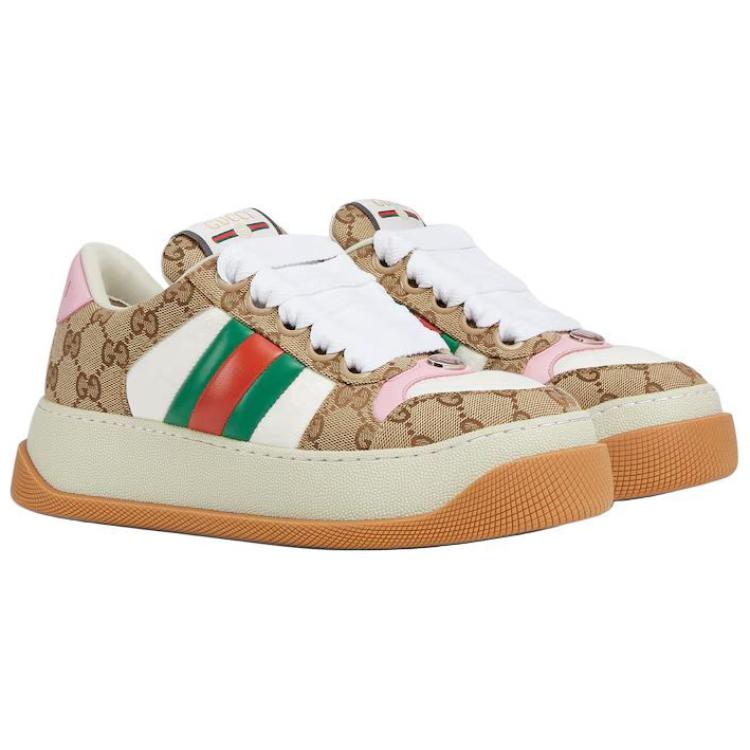 Женские кроссовки Gg 'Бежево-розовые' Женские GUCCI — фото 2