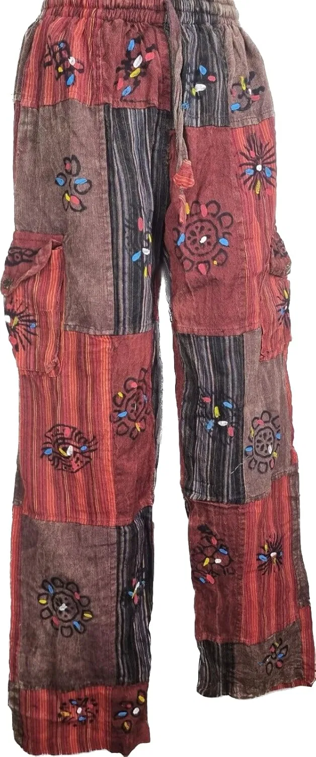 Широкие брюки Yoga Pant, Karma Handicrafts, Patchwork, красный — фото 2