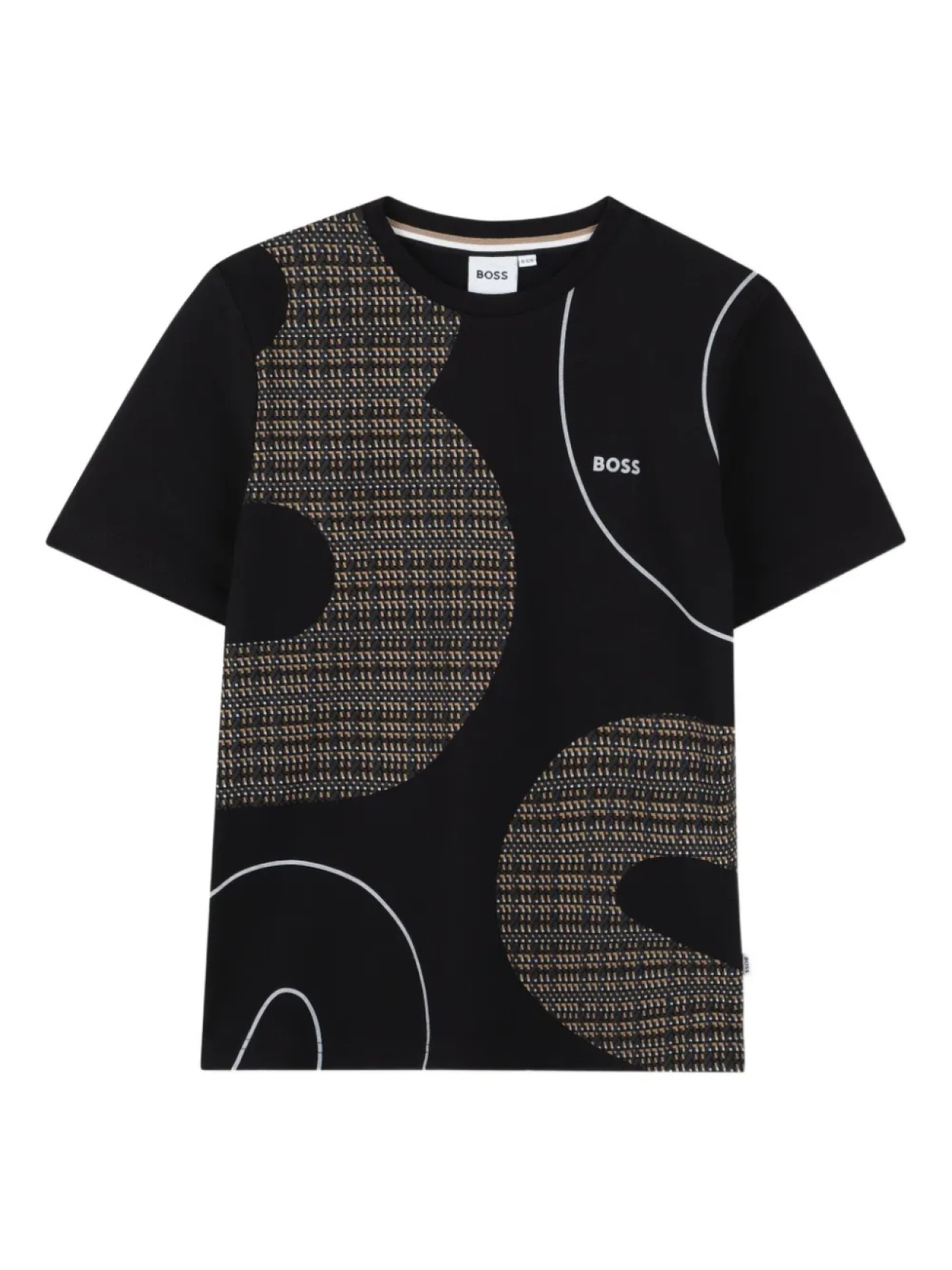 

BOSS Kidswear футболка с абстрактным принтом, черный