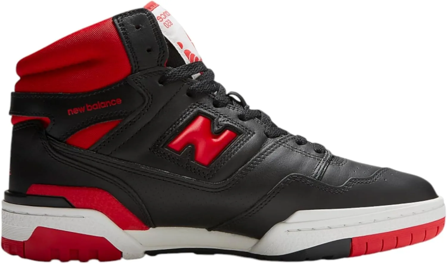 Мужские кроссовки New Balance BB650 V1, белый/черный/красный — фото 2