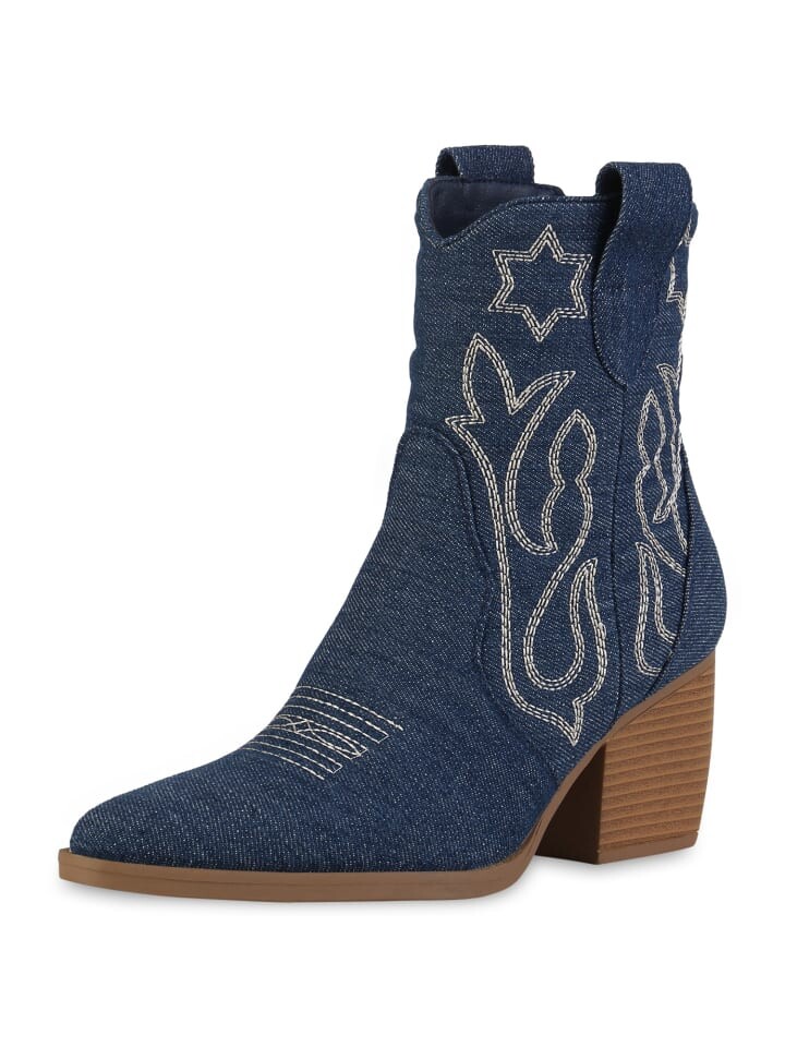 

Ботильоны VAN HILL Cowboy Boots Ava, цвет dunkelblau denim