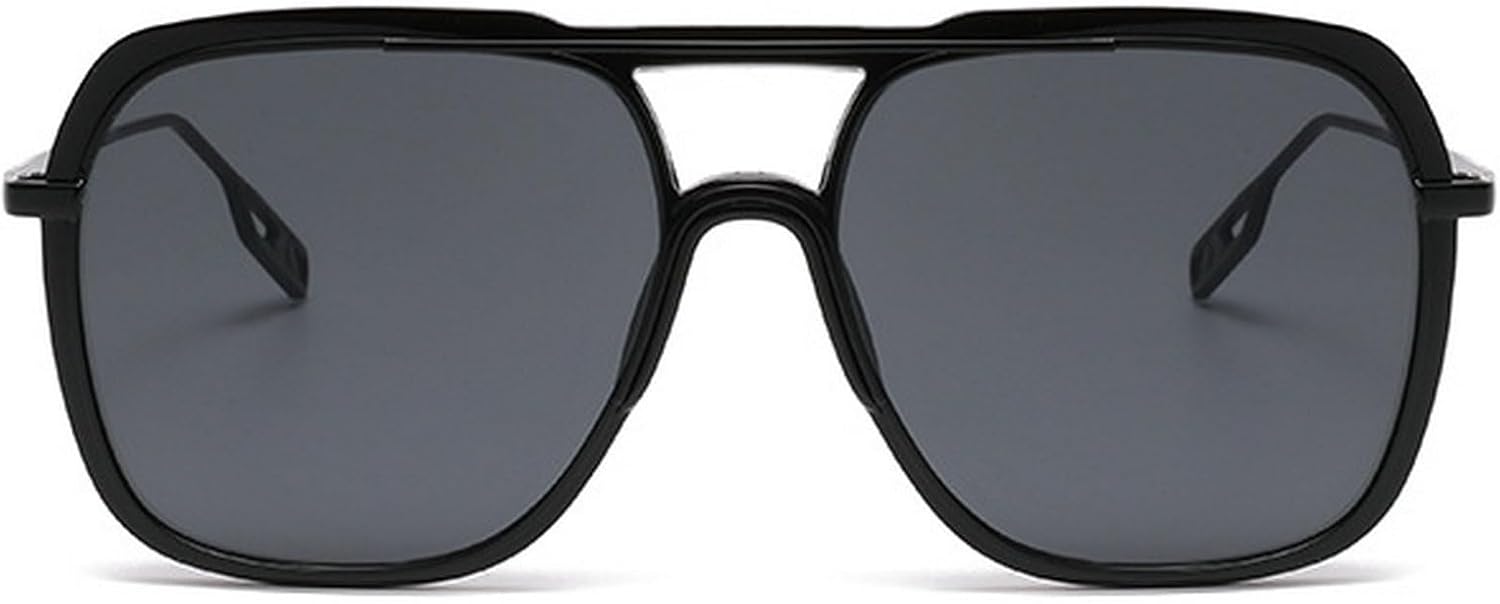 

Крупные квадратные солнцезащитные очки для женщин, модные солнцезащитные очки для мужчин, панк-очки, трендовые женские очки с защитой от УФ-излучения UV400 mincl, Black