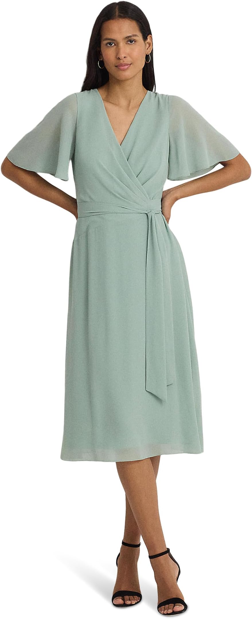 

Платье Lauren Ralph Lauren Belted Georgette Dress, цвет Soft Laurel