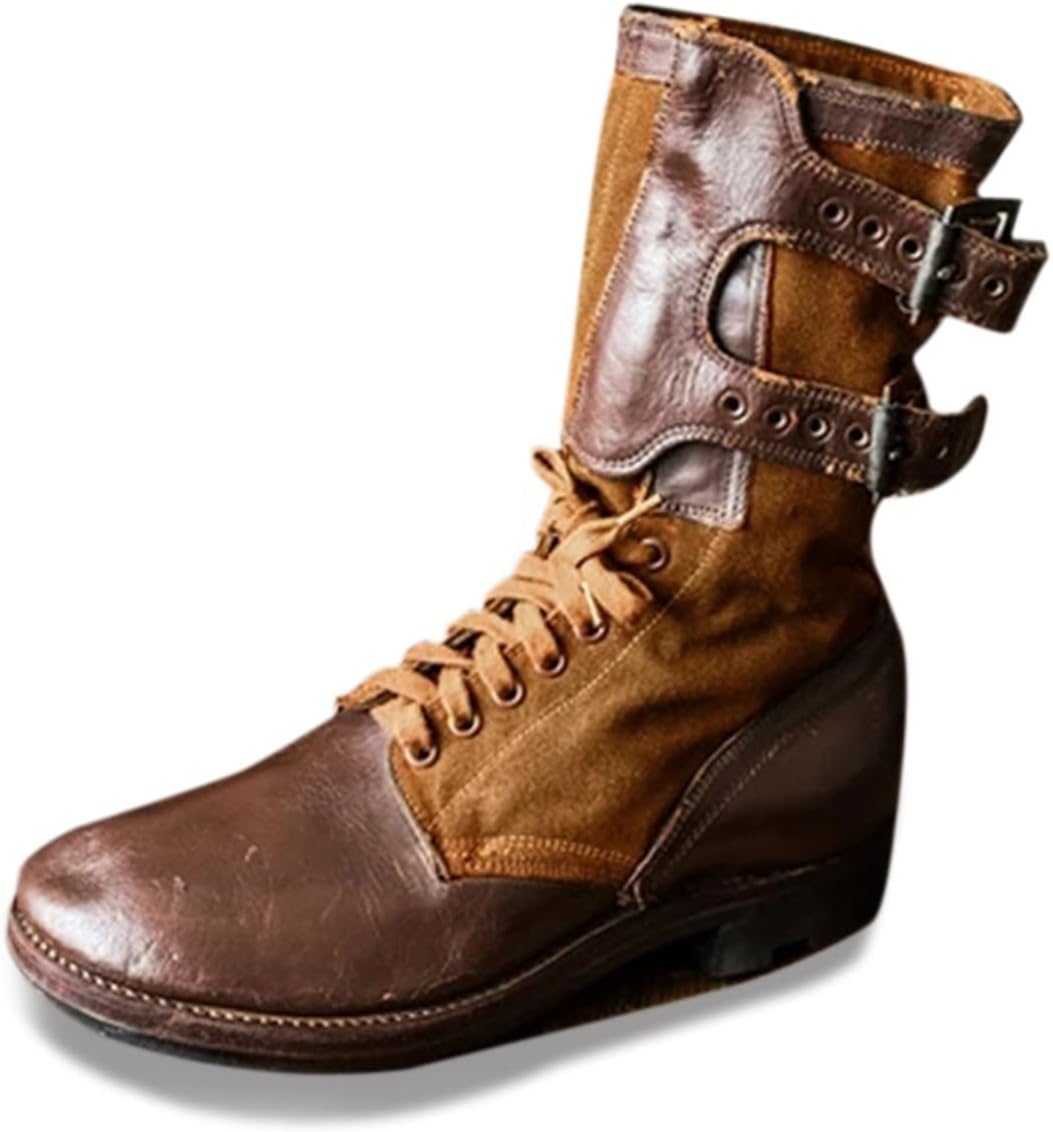 

Ботинки DHAEY в стиле Британского Возрождения, средневековые пиратские, противоскользящие, прочные, с круглым носком, модный массивный каблук, прострочка, унисекс, загородные ботинки (Цвет: военный зеленый, Размер: 15 женский / 13.5 мужской)