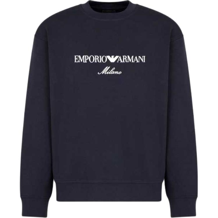 

Свитшот с вышитым логотипом EMPORIO ARMANI, черный