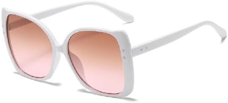 

Винтажные солнцезащитные очки большого размера 2027 года для женщин, градиентные, с защитой от УФ-излучения UV400, большие белые солнцезащитные очки для женщин MTZJH, C3 White - Brown