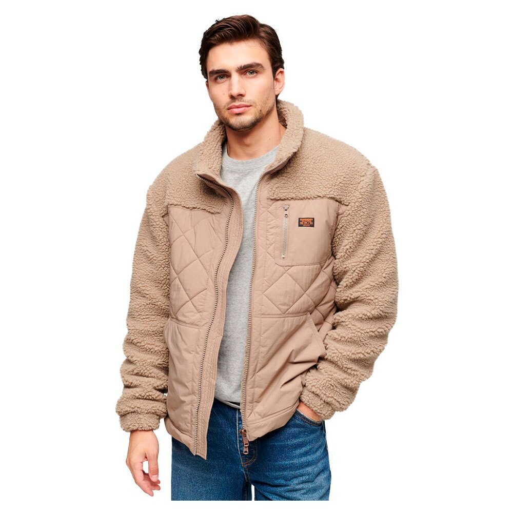

Куртка Superdry Sherpa Workwear Hybrid, бежевый