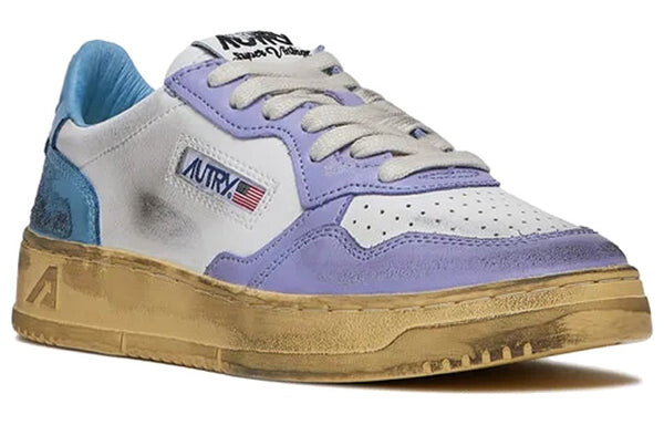 Кроссовки medalist super vintage low leather sneakers 'white purple blue' Autry, белый — фото 3