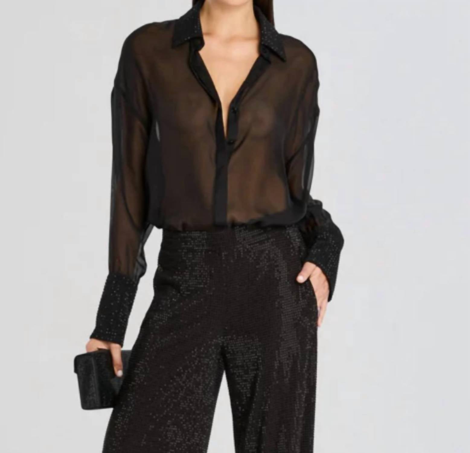 

Топ Evelyn с декоративными элементами в черном цвете Retrofete