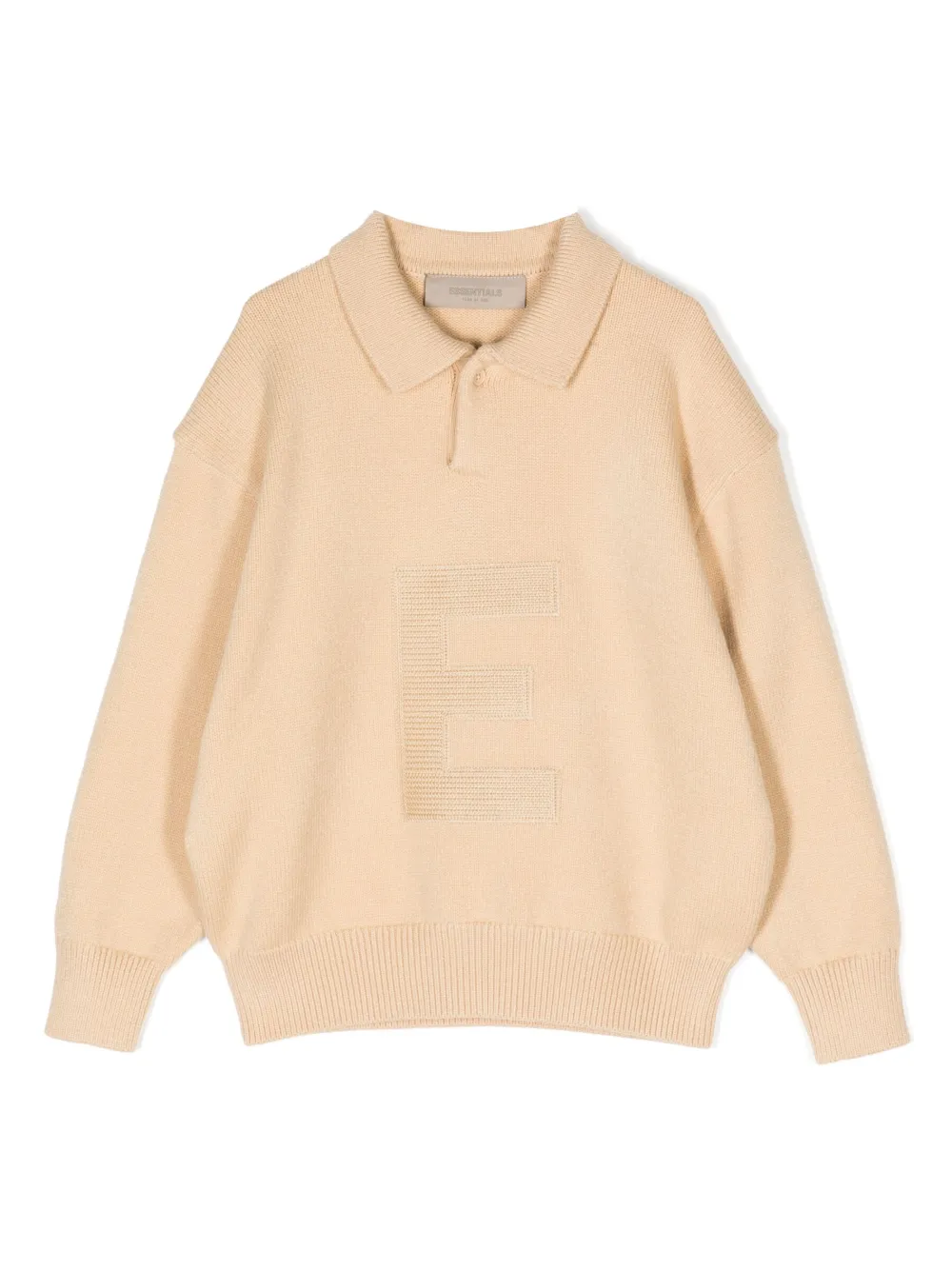 

Трикотажная рубашка поло с нашивкой-логотипом FEAR OF GOD ESSENTIALS KIDS, коричневый