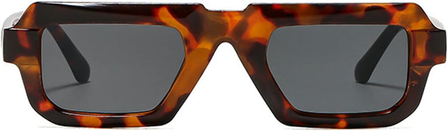 

Солнцезащитные очки Willochra Retro Polygon Rectangle для женщин, градиентные черные квадратные, защита от УФ-излучения UV400; дизайнерские солнцезащитные очки Y2K для мужчин, C3