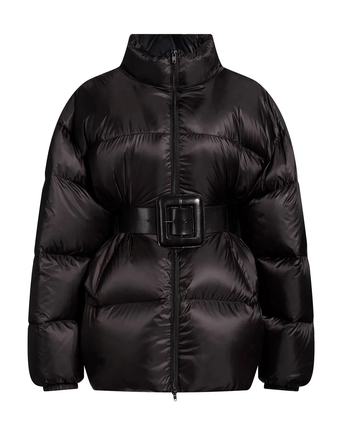 Пуховик сатиновый Balenciaga черный
