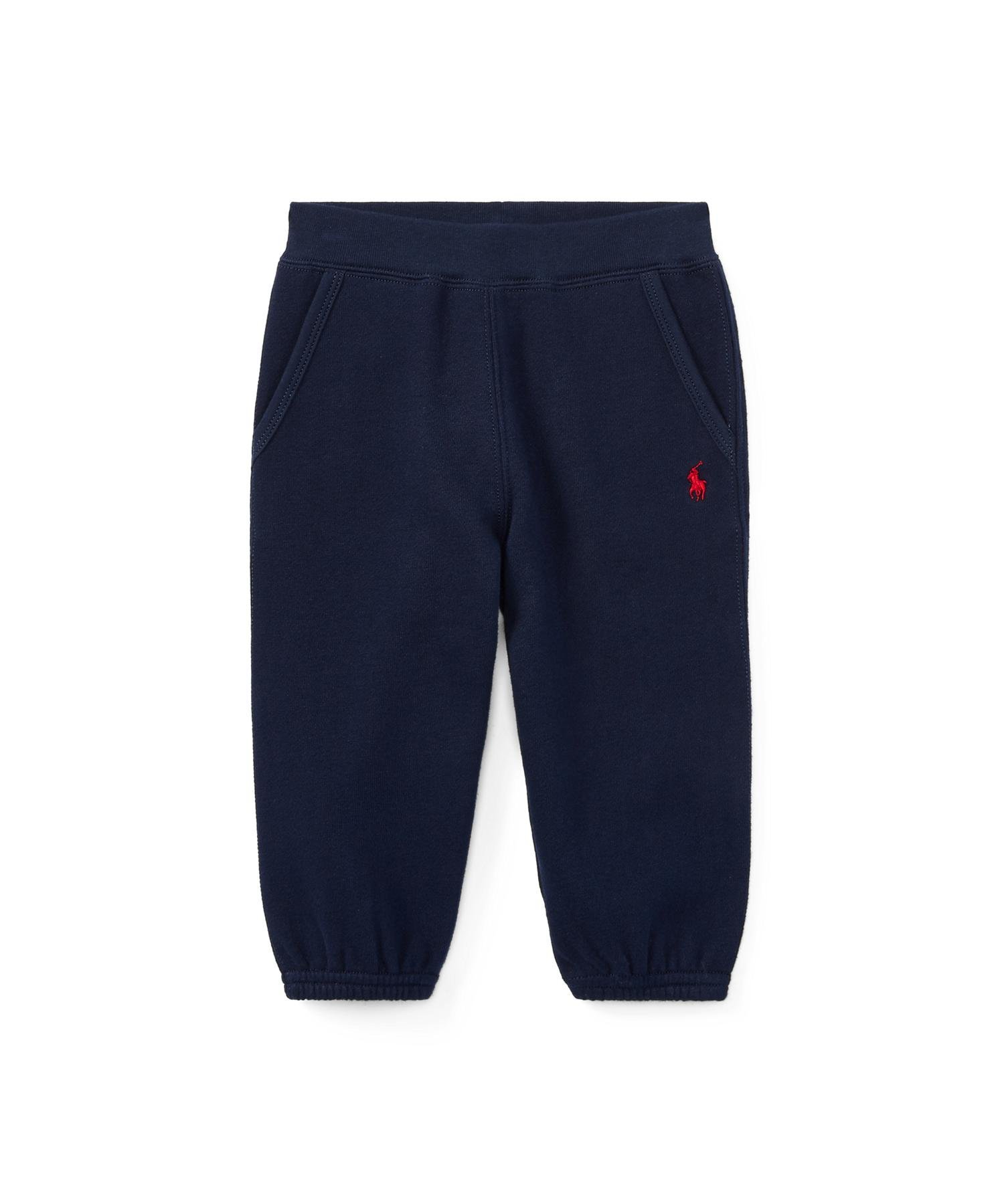 Брюки Детские хлопковые флисовые штанишки Polo Ralph Lauren, 400 Blue